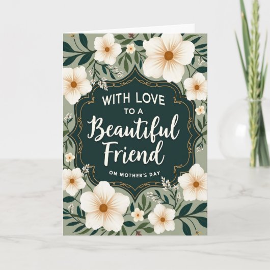Teal Framed Mothers Day Love Card カード (正面)