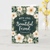 Teal Framed Mothers Day Love Card カード (黄色い花)