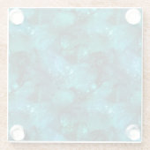Teal Galaxy Series Design 6 ガラスコースター (裏面)