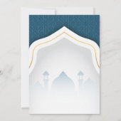 Teal Geometric Arch Ramadan Iftar Invitation 招待状 (裏面)