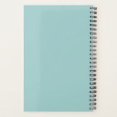 Teal Geometric Pattern Custom Monogram Name プランナー手帳 (裏面)