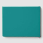 Teal Gingham Bow Graduation Party ゲストブック (裏面)