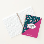 Teal Girly Mid-Century Pet Groomer ノートブック (内部)