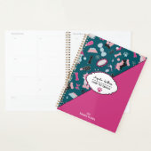 Teal Girly Mid-Century Pet Groomer プランナー手帳 (ディスプレー)
