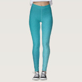 Teal Glitter Glam レギンス (正面)