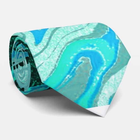 Teal glitter marble ネクタイ (ロール)