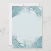 Teal Gold Abstract Ramadan Iftar Dinner Invitation 招待状 (裏面)