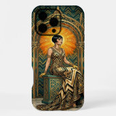 Teal & Gold iPhone 16 Pro Max Case | Elegant Egypt iPhoneケース (裏面)