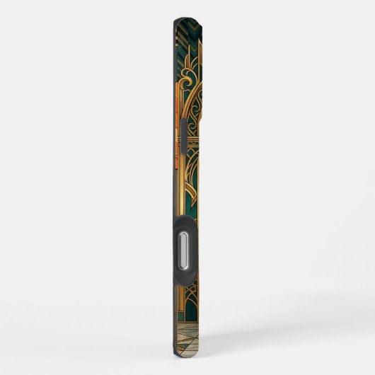 Teal & Gold iPhone 16 Pro Max Case | Elegant Egypt iPhoneケース (右側面)