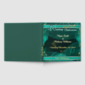 Teal & Gold Marble Design ゲストブック (全面)