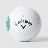 Teal Golfer Funny Whimsical Tournament Favor ゴルフボール (ロゴ)