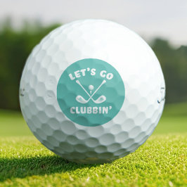 Teal Golfer Funny Whimsical Tournament Favor ゴルフボール