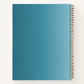 Teal Gradient Clinician Medical Logo ノートブック (裏面)