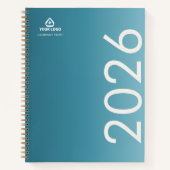 Teal Gradient Clinician Medical Logo ノートブック (正面)