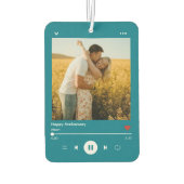 teal green 40th Anniversary Photo Music Player カーエアーフレッシュナー (裏面)