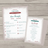 Teal Green & Burgundy Court of Honor Program チラシ