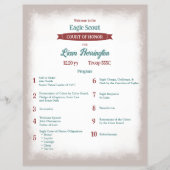 Teal Green, Burgundy Eagle Court of Honor Program チラシ (正面)