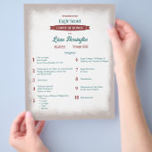 Teal Green, Burgundy Eagle Court of Honor Program チラシ (手)