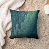 Teal Green Feather Pattern クッション (ブランケット)