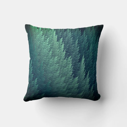 Teal Green Feather Pattern クッション (裏面)