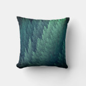 Teal Green Feather Pattern クッション (正面)