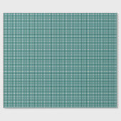 Teal Green Gingham Plaid Holiday Pattern ラッピングペーパー (フラット)