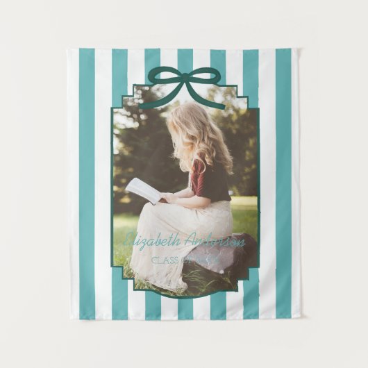 Teal Green Graduation タペストリー (正面)