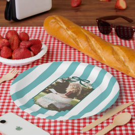 Teal Green Graduation ペーパープレート