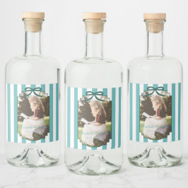 Teal Green Graduation リキュールボトルラベル