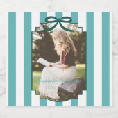 Teal Green Graduation リキュールボトルラベル (シングルラベル)