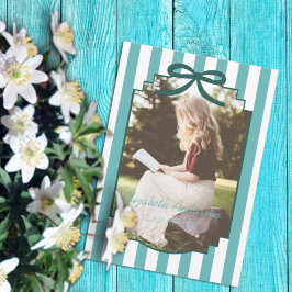 Teal Green Graduation 案内状