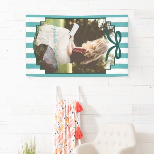 Teal Green Graduation 横断幕 (インサイチュ)