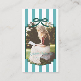 Teal Green Graduation Name Card 名刺