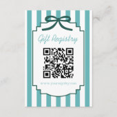 Teal Green Graduation Registry エンクロージャーカード (正面)