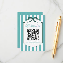 Teal Green Graduation Registry エンクロージャーカード