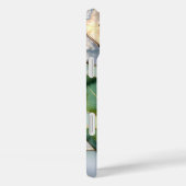 Teal Green Leaf Stained Glass Phone Case Case-Mate iPhoneケース (裏面 / 右)