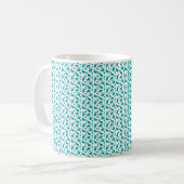 Teal Green Paisley Floral Pattern Modern Boho  コーヒーマグカップ (正面左)