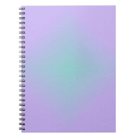 Teal Lavender Glow ノートブック (正面)