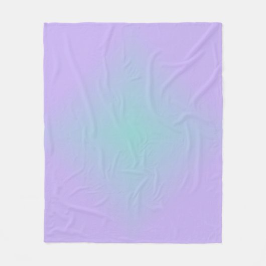 Teal Lavender Glow フリースブランケット (正面)