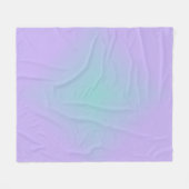 Teal Lavender Glow フリースブランケット (正面(横))