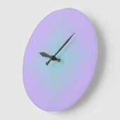 Teal Lavender Glow ラージ壁時計 (傾斜)