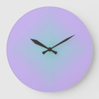 Teal Lavender Glow ラージ壁時計