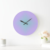 Teal Lavender Glow ラージ壁時計 (ホーム)