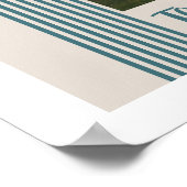 Teal Lombard Lines Arch Custom Photo Art Print ポスター (角)