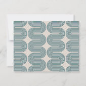 Teal Lombard Wavy Lines Modern Stationery Card ノートカード (裏面)