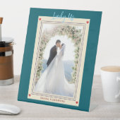 Teal Lucky Us Custom Photo Valentine 台座サイン (インサイチュ)