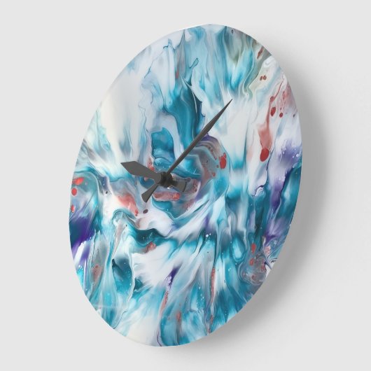 Teal Magic ラージ壁時計 (傾斜)