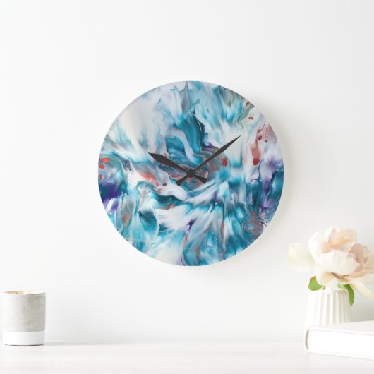 Teal Magic ラージ壁時計 (ホーム)