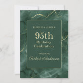 Teal Marble 95th Birthday 招待状 (正面)