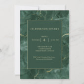 Teal Marble 95th Birthday 招待状 (裏面)